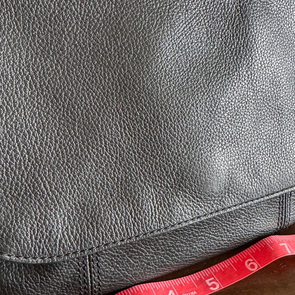 Fossil Black Leather Crossbody Bag Purse Small Adjustable Strap - Picture 13 of 13